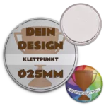 button selber gestalten, 25mm Button mit  Klettpunkt