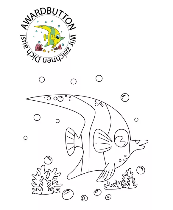 Ausmalbild Bannerfisch Meerestier