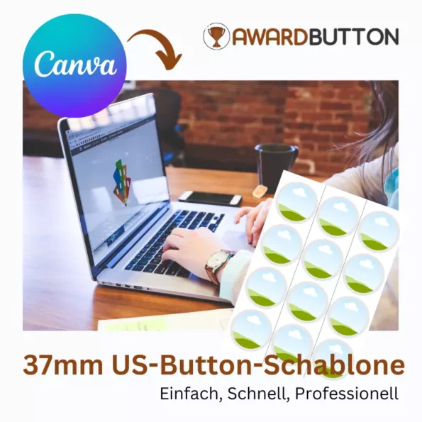 37mm US Button Template