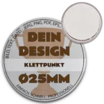 25mm Button mit Klettpunkt