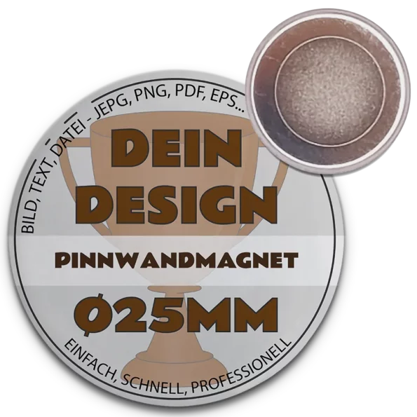 25mm Button mit Pinnwandmagnet