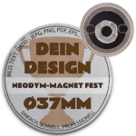 37mm Button mit Neodym-Magnet fest