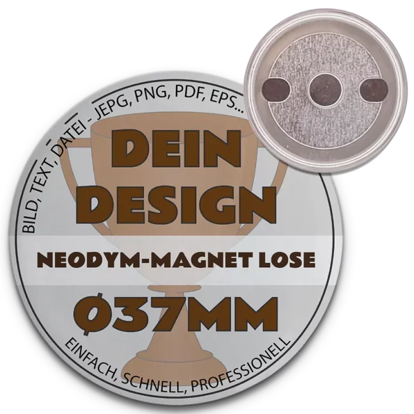 37mm Button mit Neodym Magnet lose