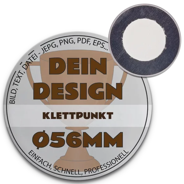 56mm Button mit Klettpunkt