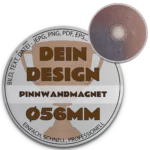 56mm Button mit Pinnwandmagnet