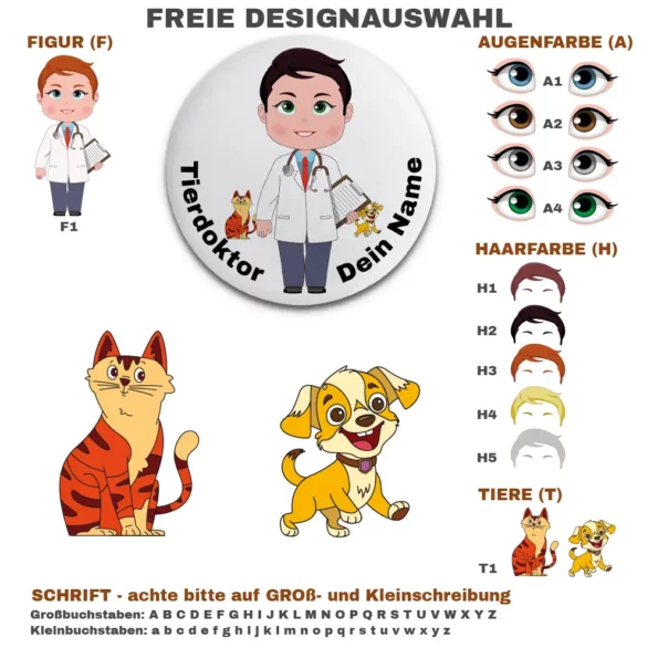 Tierarzt Button gestalten