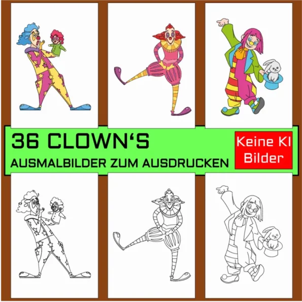 Clown Ausmalbilder 1