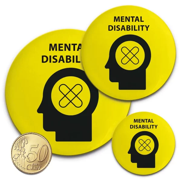 MENTAL DISABILITY gelb Groessen